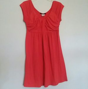 Cap sleeve coral dress